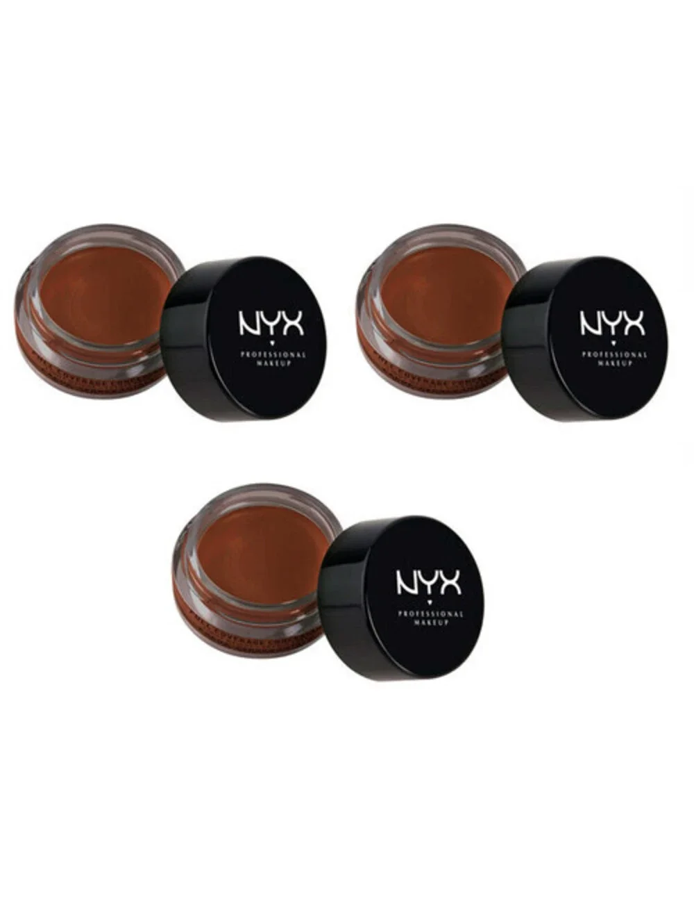 Lot of 3: New NYX Above & Beyond Full Coverage Concealer Jar CJ08.6 Deep Rich